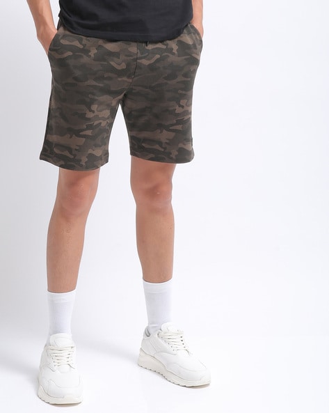 Mens slim fit camo shorts online