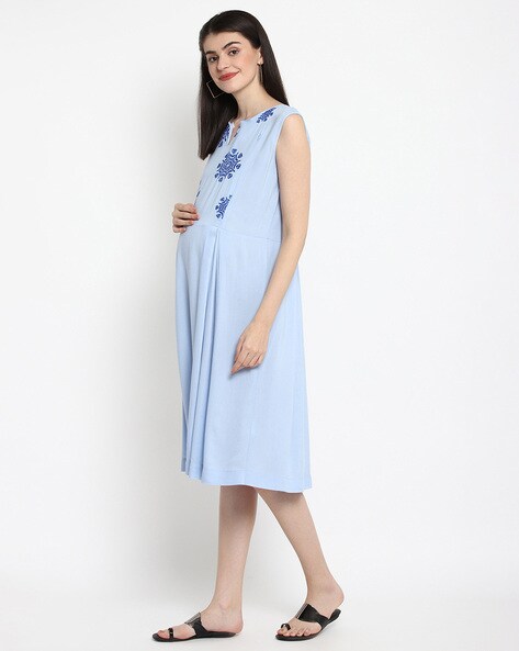 sleeveless nursing dress