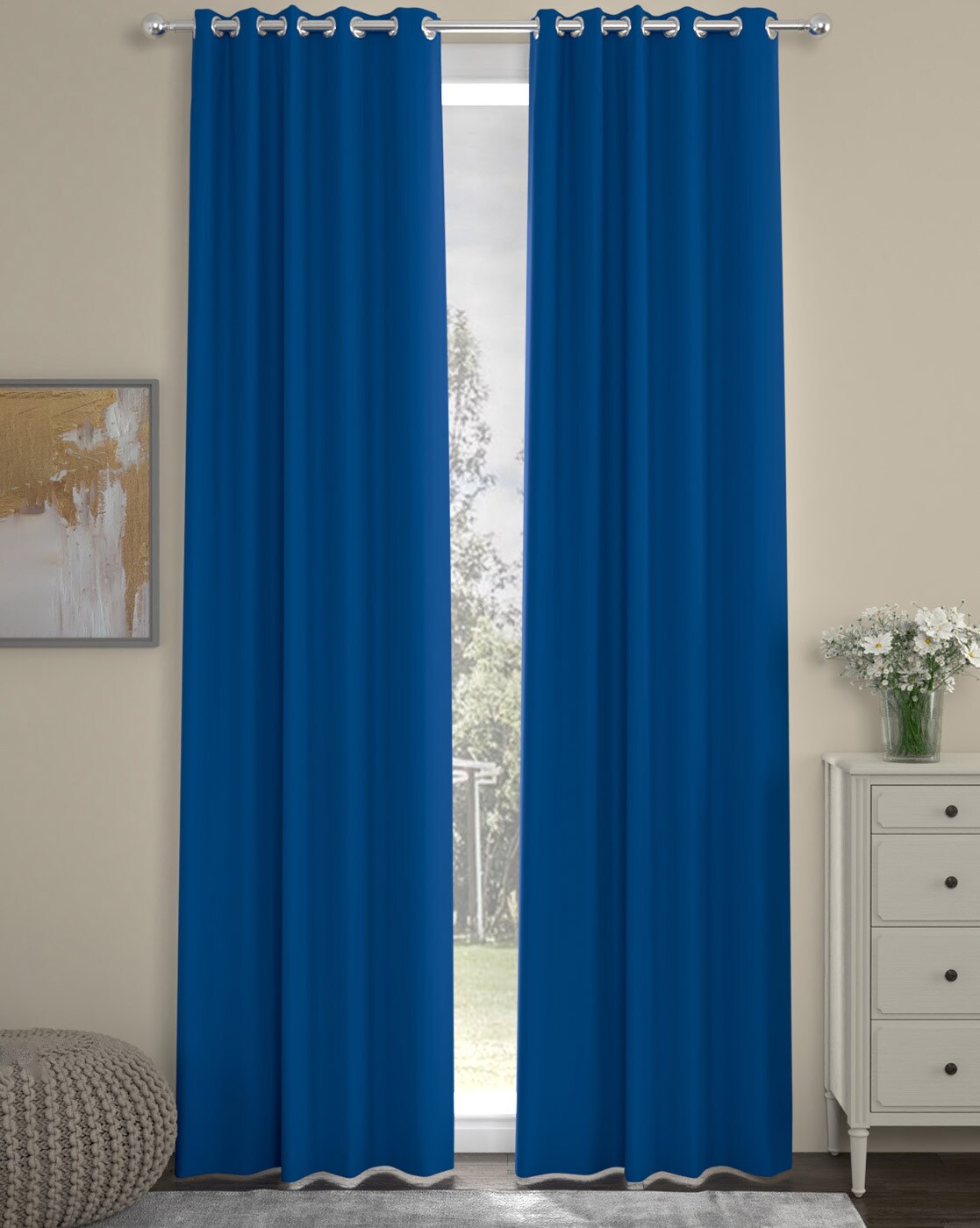 Buy Cobalt Blue Curtains Accessories For Home Kitchen By Rosarahome Online Ajiocom