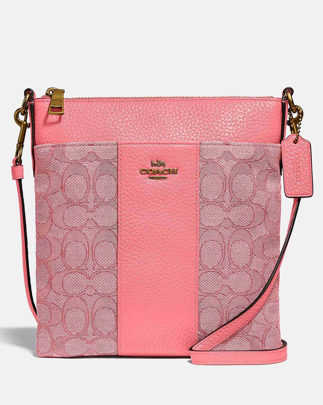 kitt messenger crossbody in signature jacquard