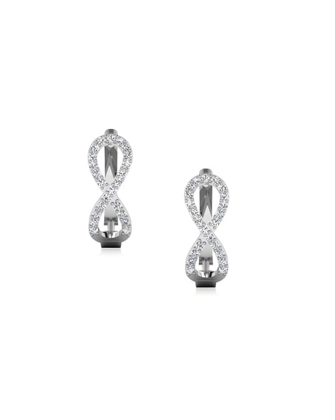 Quality Gold 14k White Gold Diamond Infinity Earrings EM5513-016-WA - The  Diamond Family