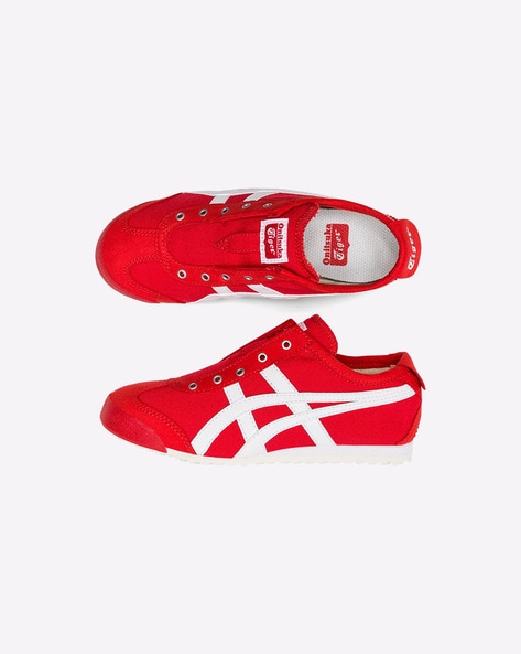 asics casual shoes red