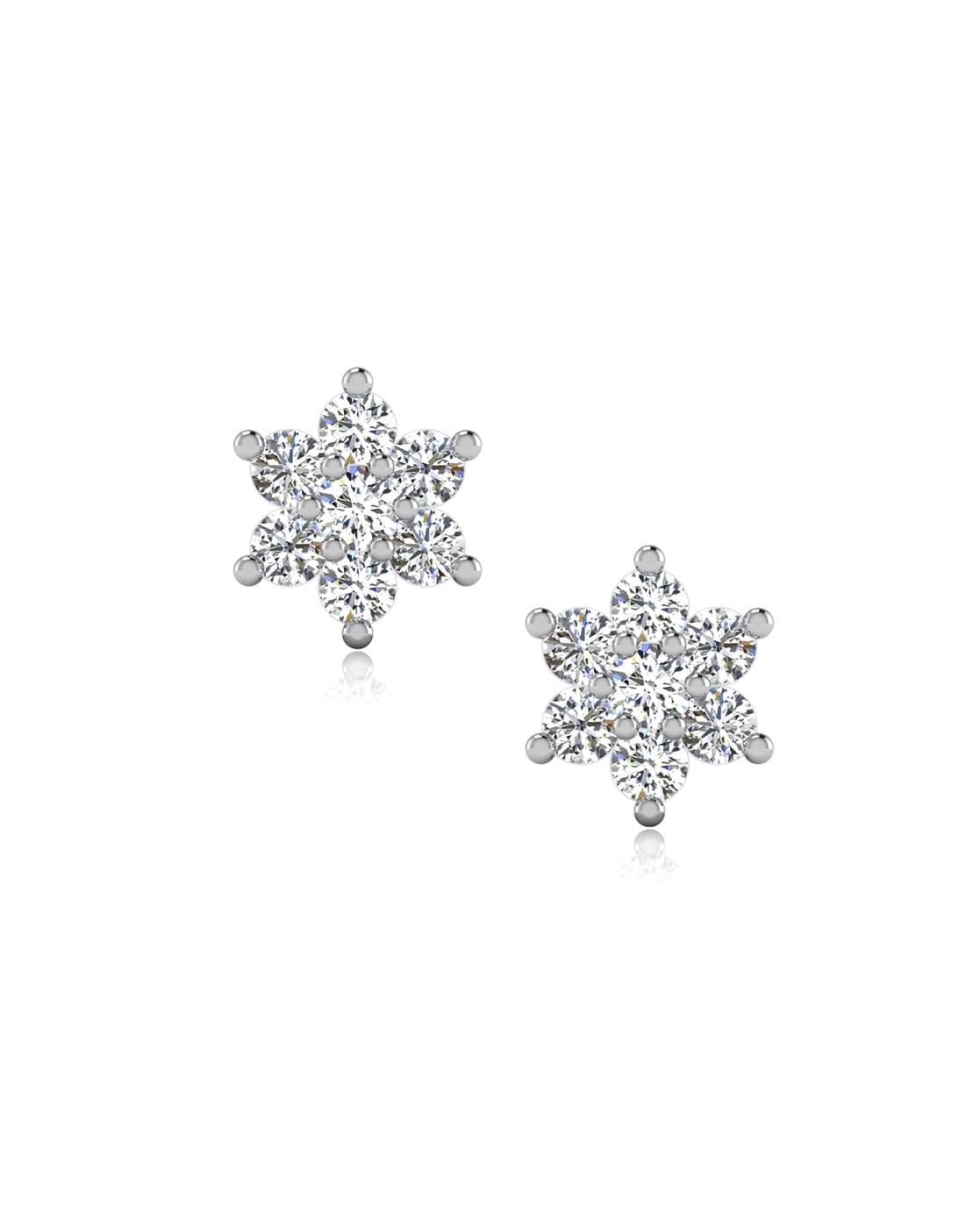 Charming Rose Gold and Diamond Fancy Stud Earrings