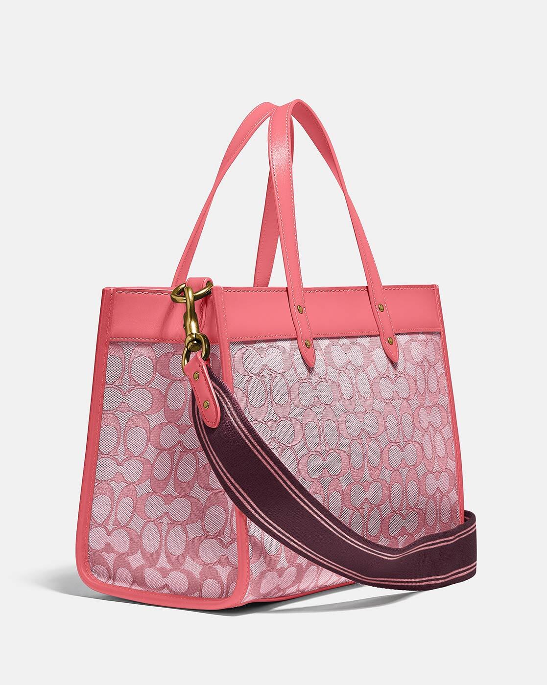 COACH Signature Jacquard Soho Bag in Pink