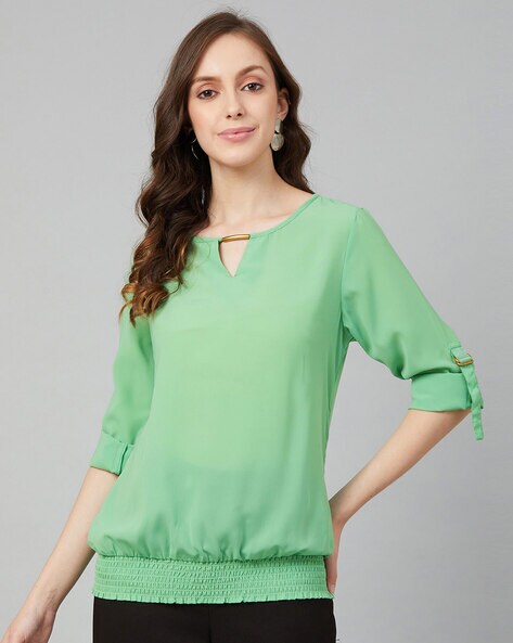 ladies tops green