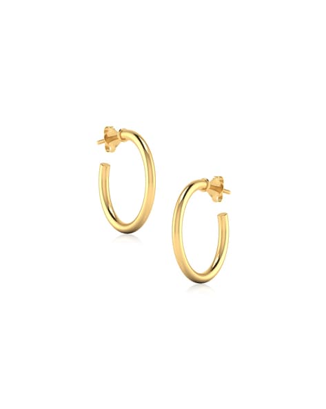 18K Yellow Gold Small Waved Hoop Earrings – Elleard Heffern Fine Jewelers