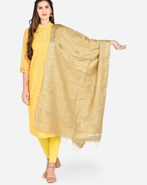 Embroidered Dupatta with Tasselled Border Price in India