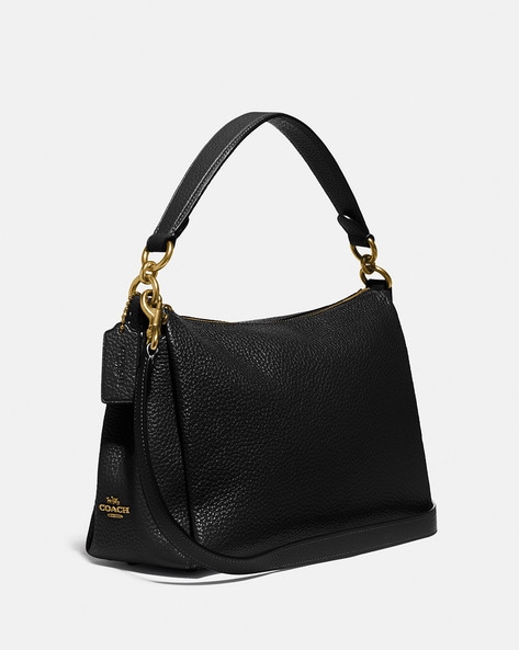 coach soft pebble shay crossbody black