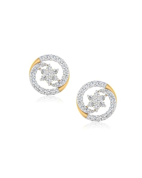 Iski Uski 18 KT Yellow Gold Diamond Stud Earrings