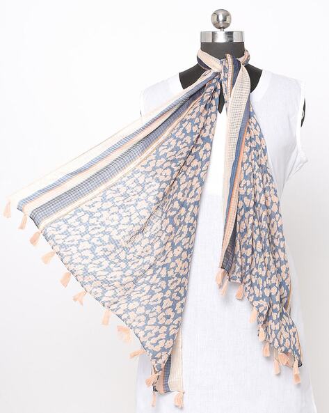Printed Scarf with Tasselled Border Price in India