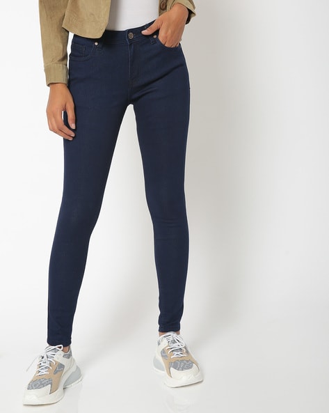 navy blue jeggings with pockets