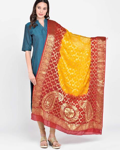 Printed Pure Silk Dupatta Price in India