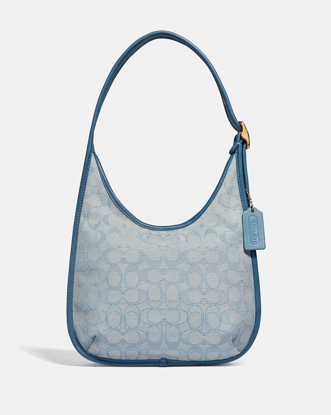Buy Coach Signature Jacquard Ergo Shoulder Bag | Blue Color Women