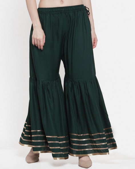 Shararas with Elasticated Waistband Price in India