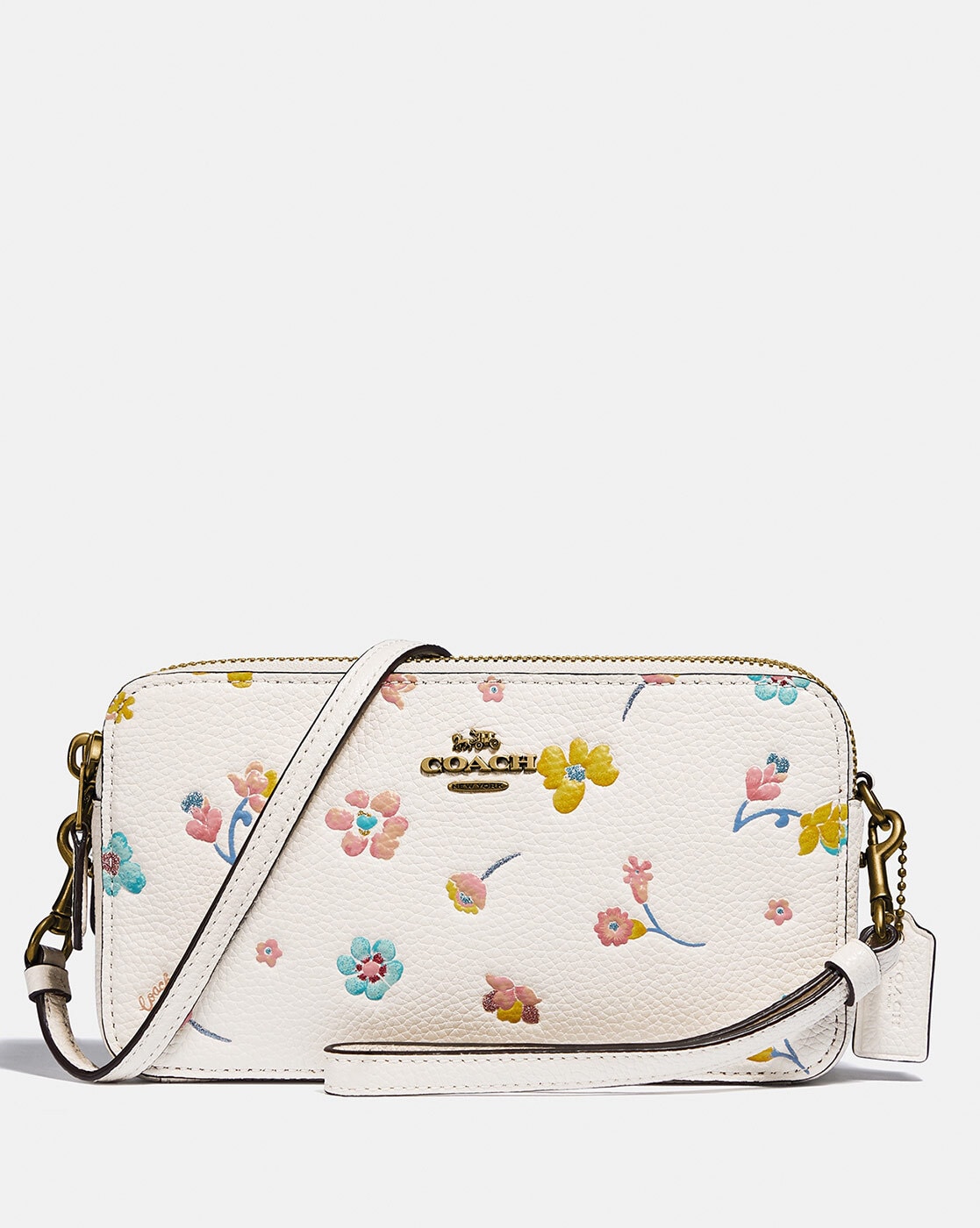 Buy Coach Watercolor Floral Print Kira Crossbody Bag | Chalk White Color  Women | AJIO LUXE