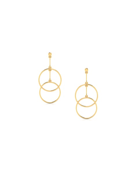 18K Yellow Gold Claw Set Diamond Hoop Earrings - Gregory Jewellers