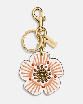 coach willow floral bag charm