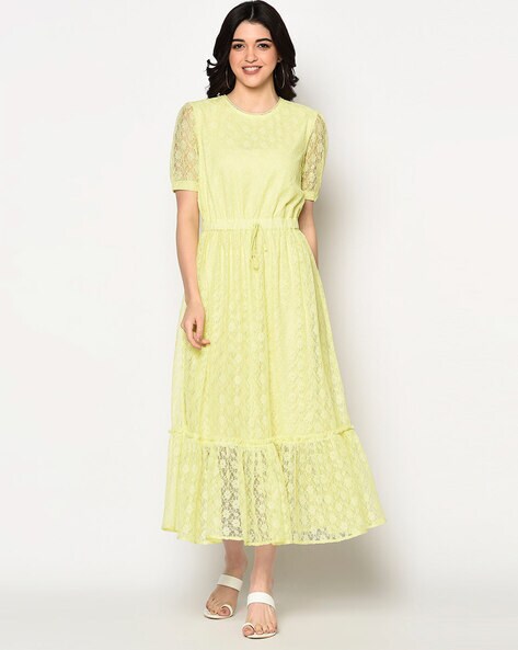 Lace Dress with Short Sleeves