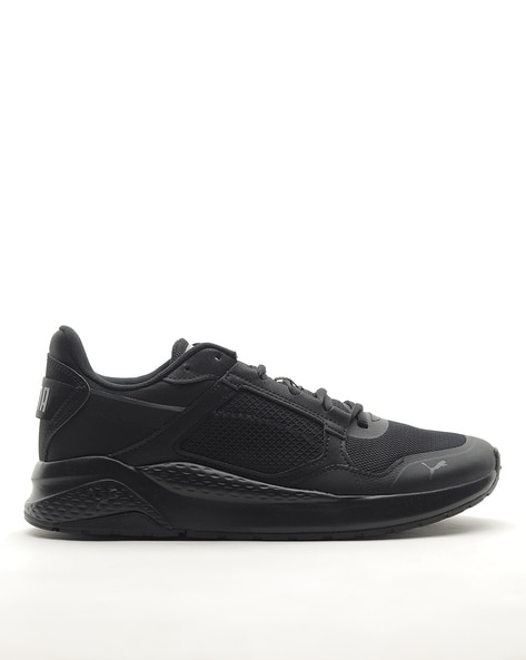 puma anzarun grid black running shoes