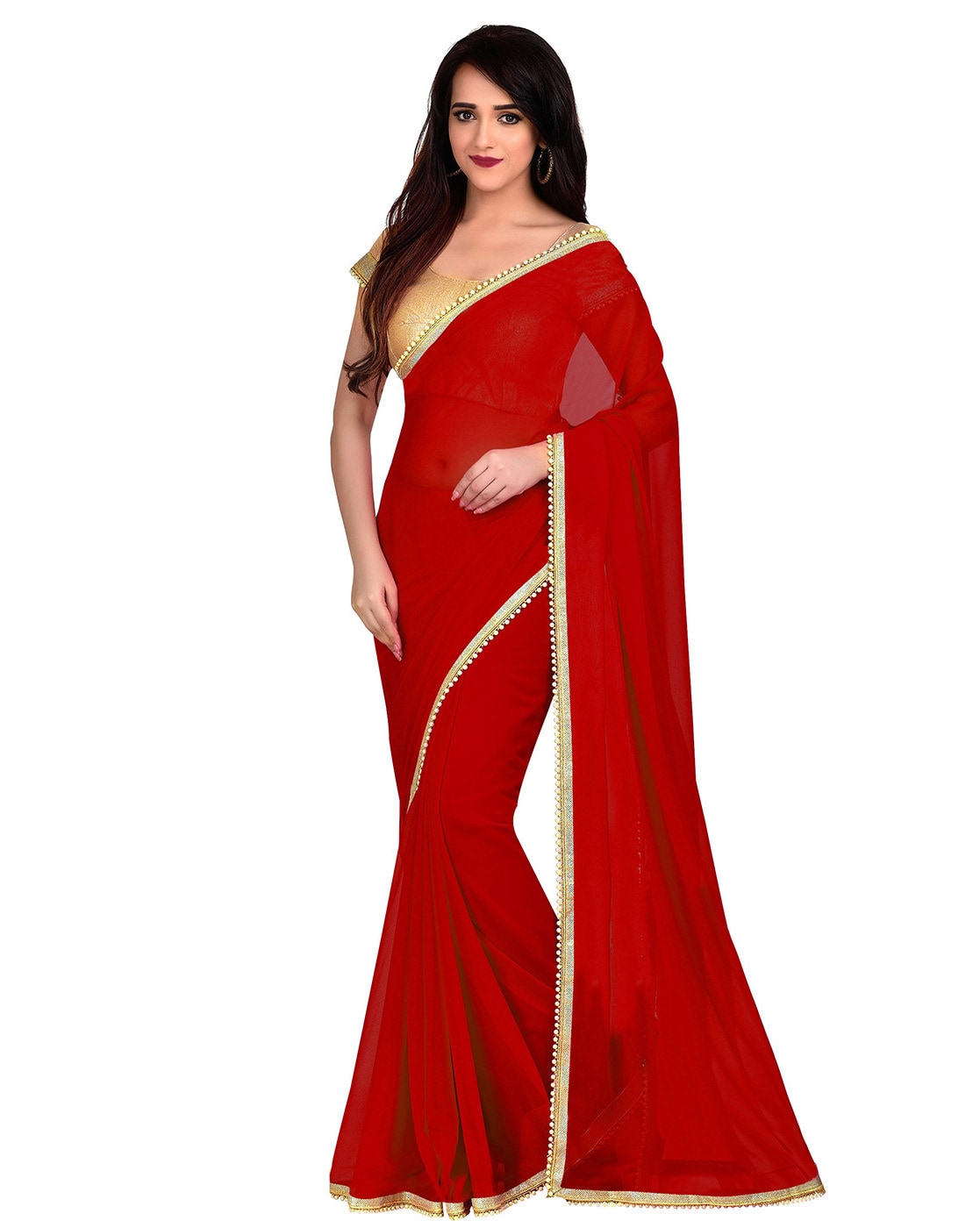 Buy Red Sarees for Women by Mahotsav Online | Ajio.com
