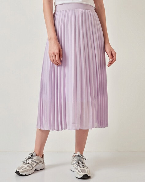 pleated skirt lilac