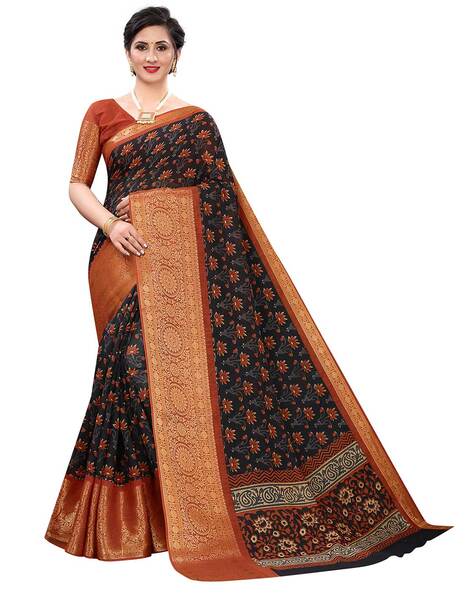 Body Designed Black Banarasi Silk Saree Soft, 6.3 m (with blouse piece) at  best price in Surat