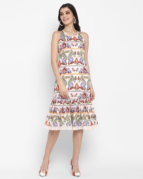 ajio floral print dress