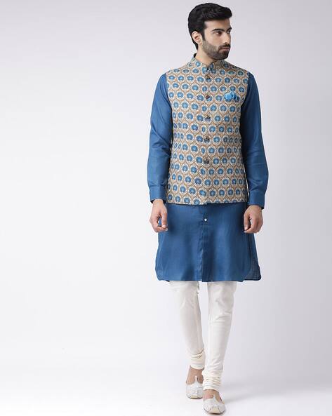 blue kurta jacket