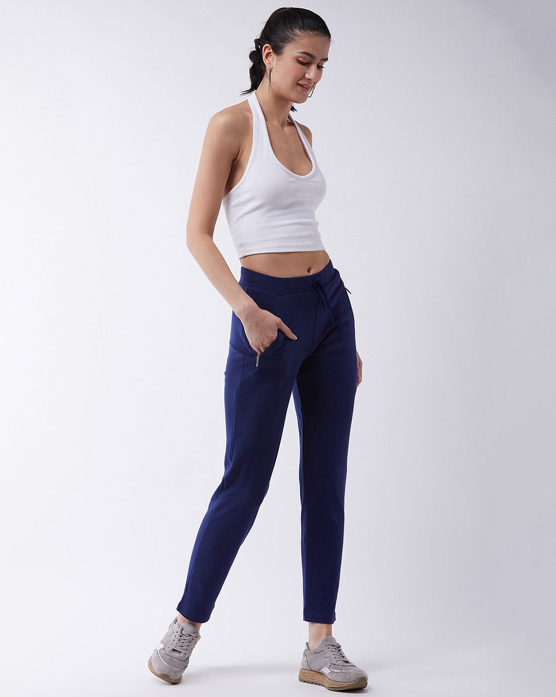 Buy Navy Track Pants for Women by Femea Online