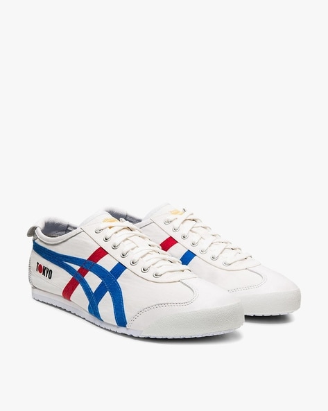 Buy Onitsuka Tiger Sneakers White and Navy Blue (BH063)