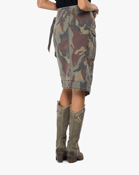 camo wrap skirt