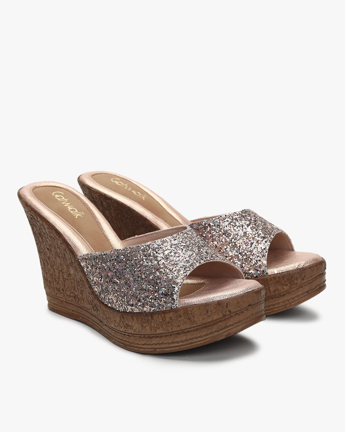 Buy Gold Heeled Sandals for Women by 