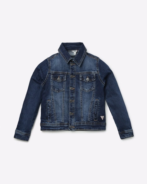 Harold Hooded Denim Jacket | GUESS Factory