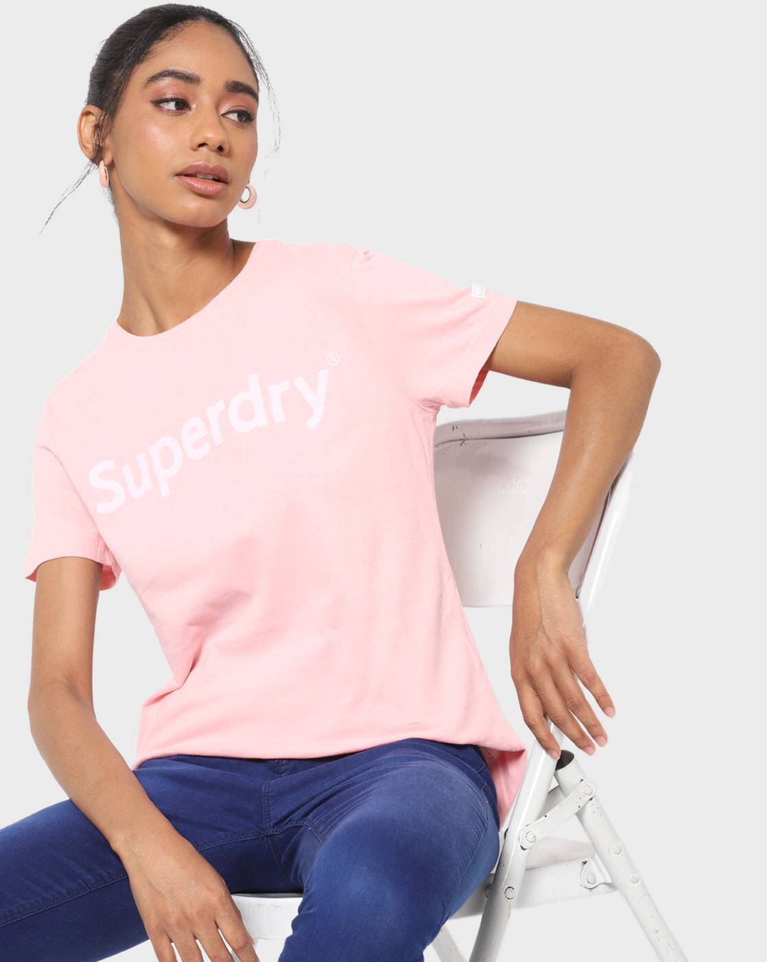 superdry tshirt pink