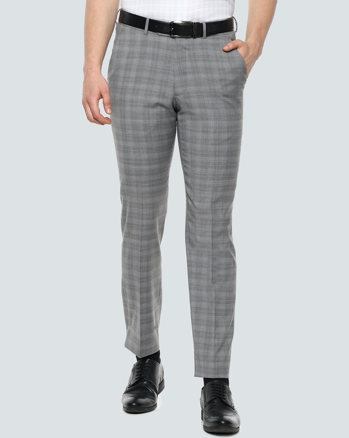 Buy Louis Philippe Grey Trousers Online - 294514 | Louis Philippe
