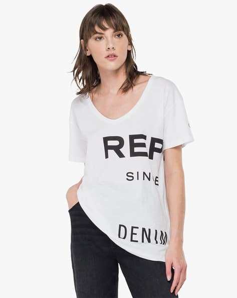 Replay t shirt v neck Clearance