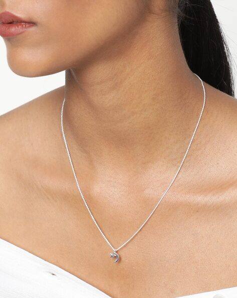 Buy Silver-Toned Necklaces Pendants for Women by Accessorize