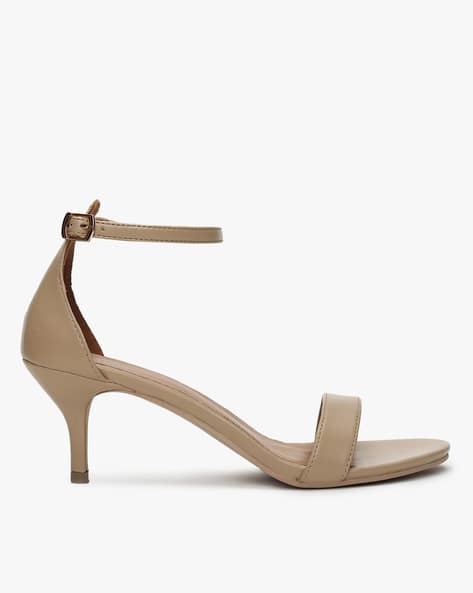 Buy Beige Heeled Sandals for Women by 