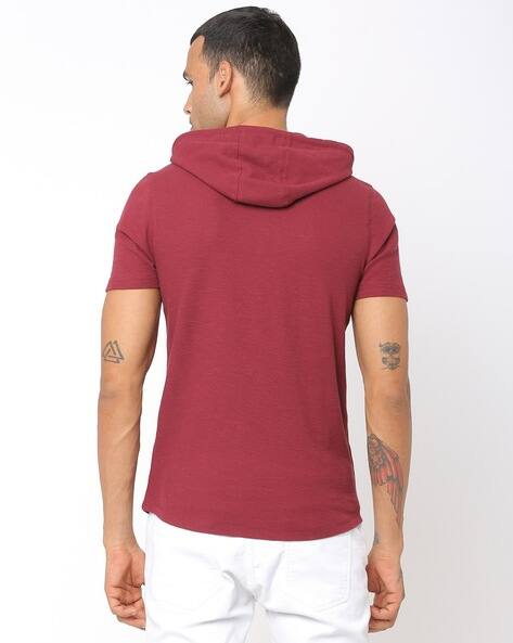 Burgundy Tshirts for Men by DNMX Online 