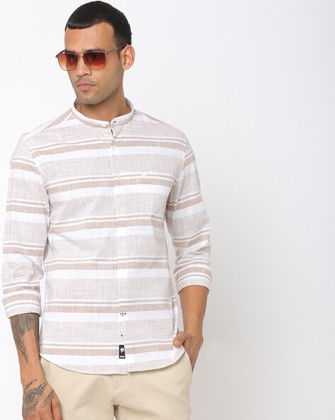 Buy Beige Shirts for Men by NETPLAY Online