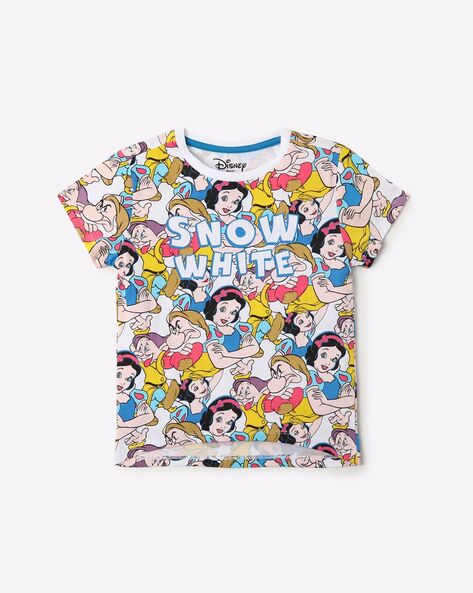 Disney Snow White Print Round-Neck T-shirt