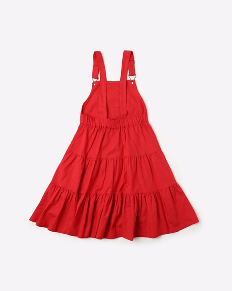 girls red tshirt dress