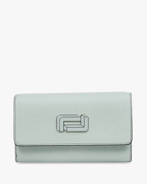 Mia de Lancel Textured Foldover Clutch