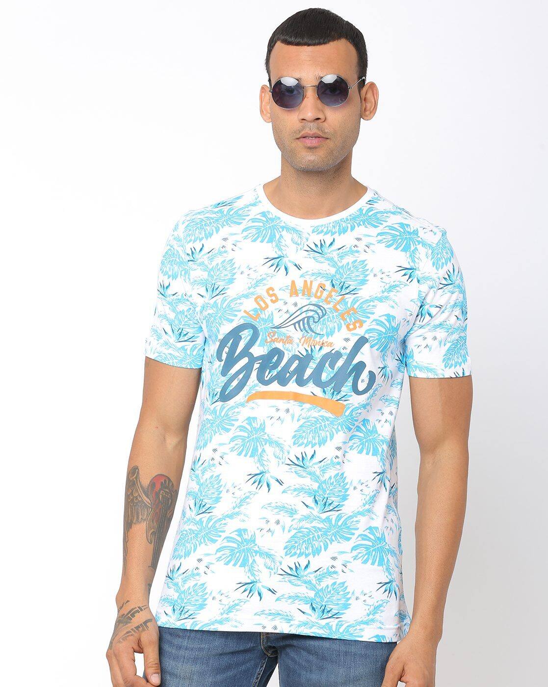 Buy Blue \u0026 White Tshirts for Men by 