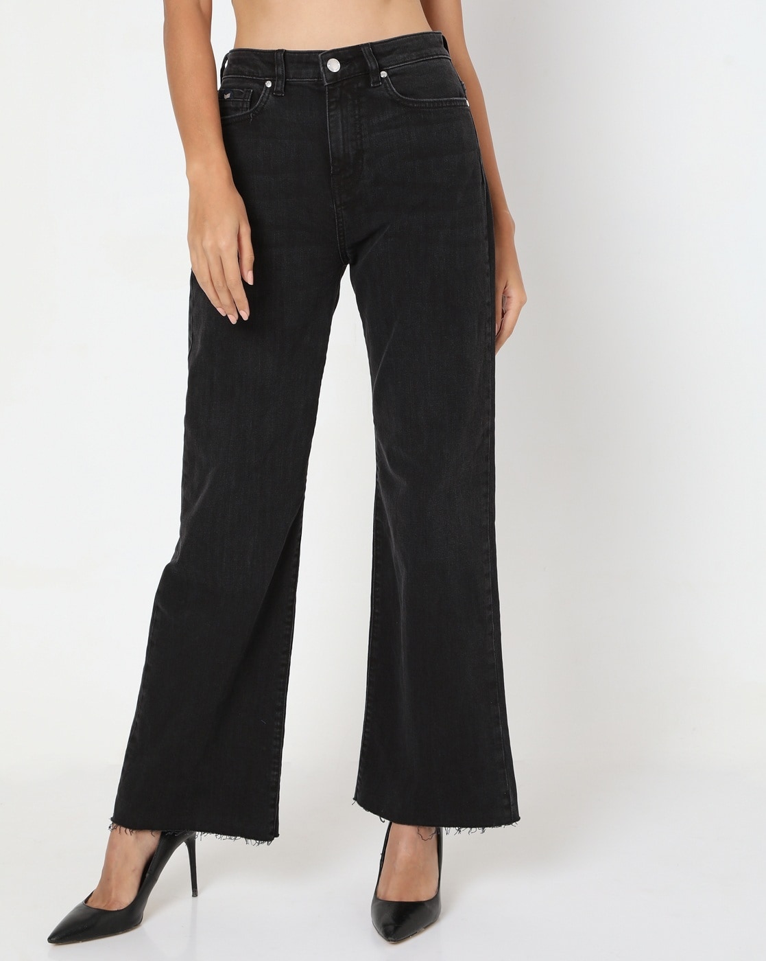 Off Duty India Jeans  Buy Off Duty India Two Tone Wash Wide Leg High Waist  Jeans Online  Nykaa Fashion