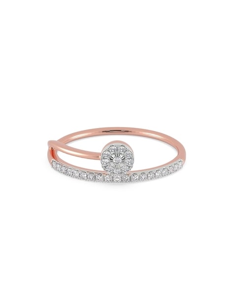 Mahindra Jewellers Ltd - At Mahindra Jewellers, a breathtaking bridal rose  gold diamond ring captures the essence of everlasting love and beauty.  Crafted with meticulous attention to detail, this ring symbolizes the