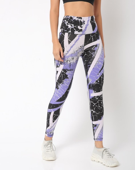 Reebok Mid-Rise Printed Sports Leggings