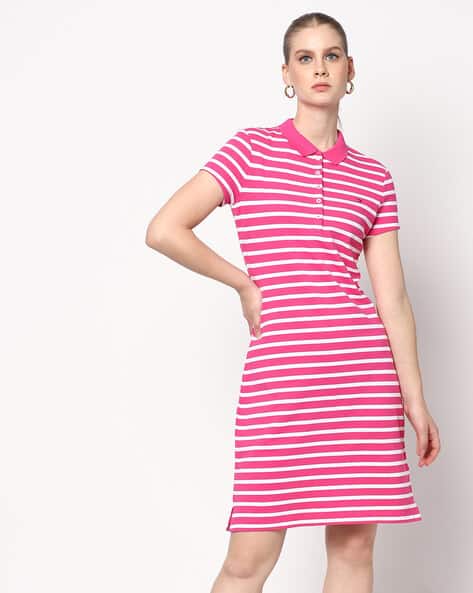 tommy hilfiger red and white striped dress