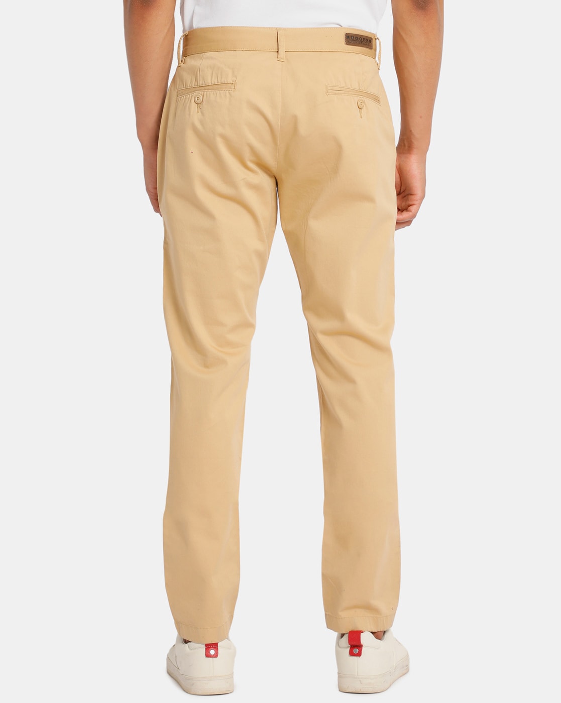 Buy RUGGERS Solid Cotton Slim Fit Mens Casual Trousers  Shoppers Stop