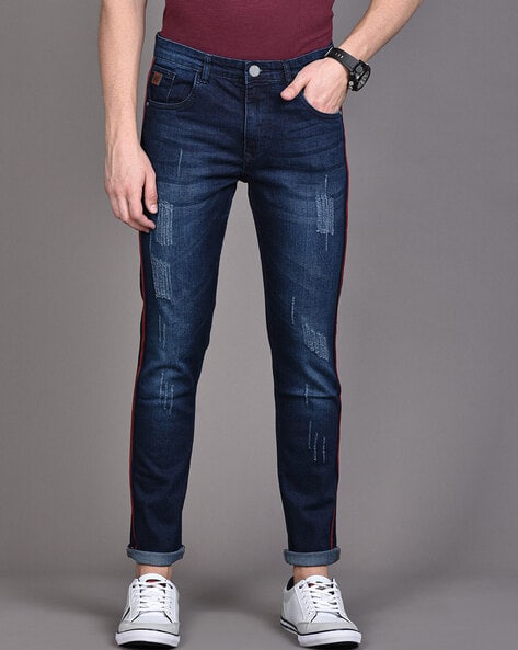 Buy Navy Blue Jeans For Men By Campus Sutra Online Ajio Com